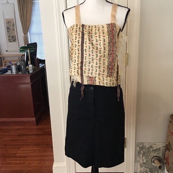 Theory dark wash denim jean mini skirt - Picture 13 of 13